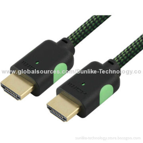 HDMI Cables, Double-color Molding Type, 24K Gold-plated Connector